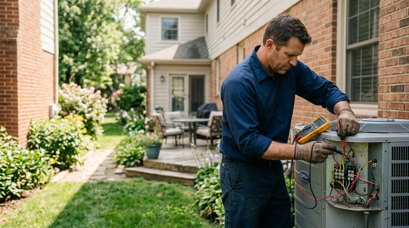 HVAC technician working near Romayor, TX